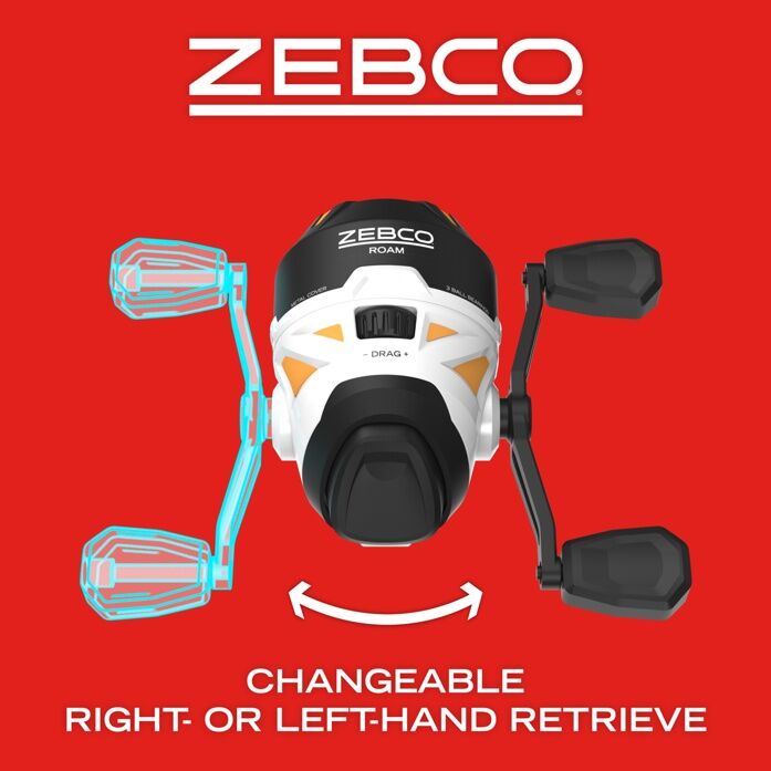 Zebco Roam Spincast Combo Medium Assorted Colors, 2-Piece, 6-Ft