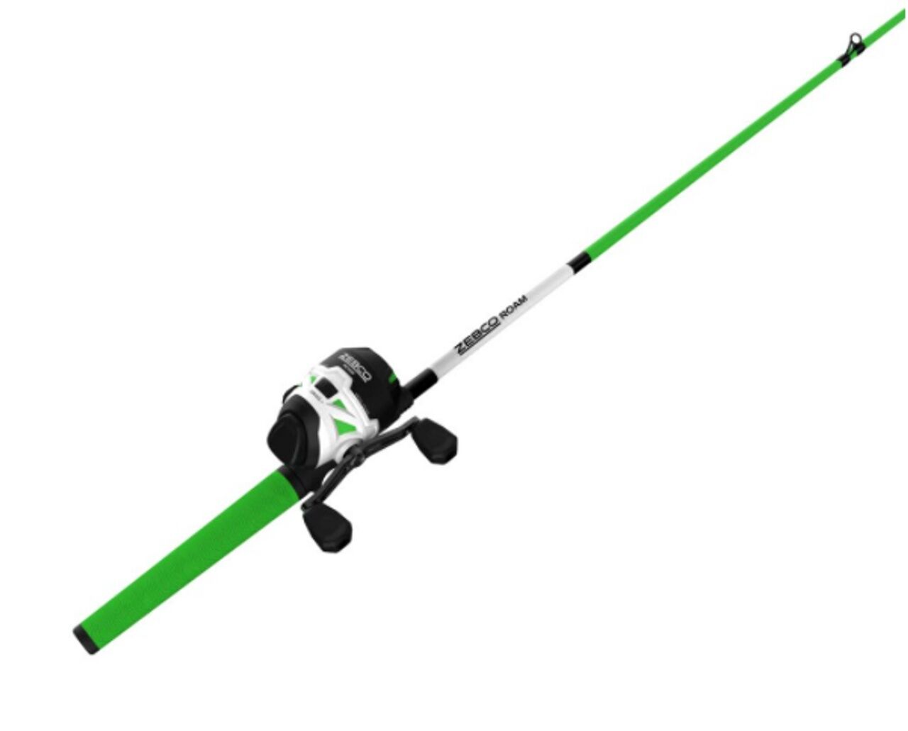 Zebco Roam Green Spincast Combo Medium, 2-Piece, 6-Ft
