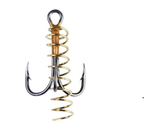 Eagle Claw Soft Bait Size 14 Treble Hook with Spring 