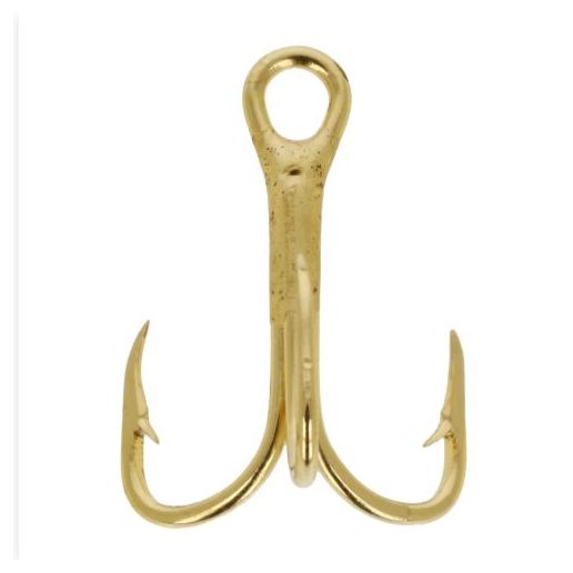 Eagle Claw Gold Treble Hook, Size 14, 5-Pk