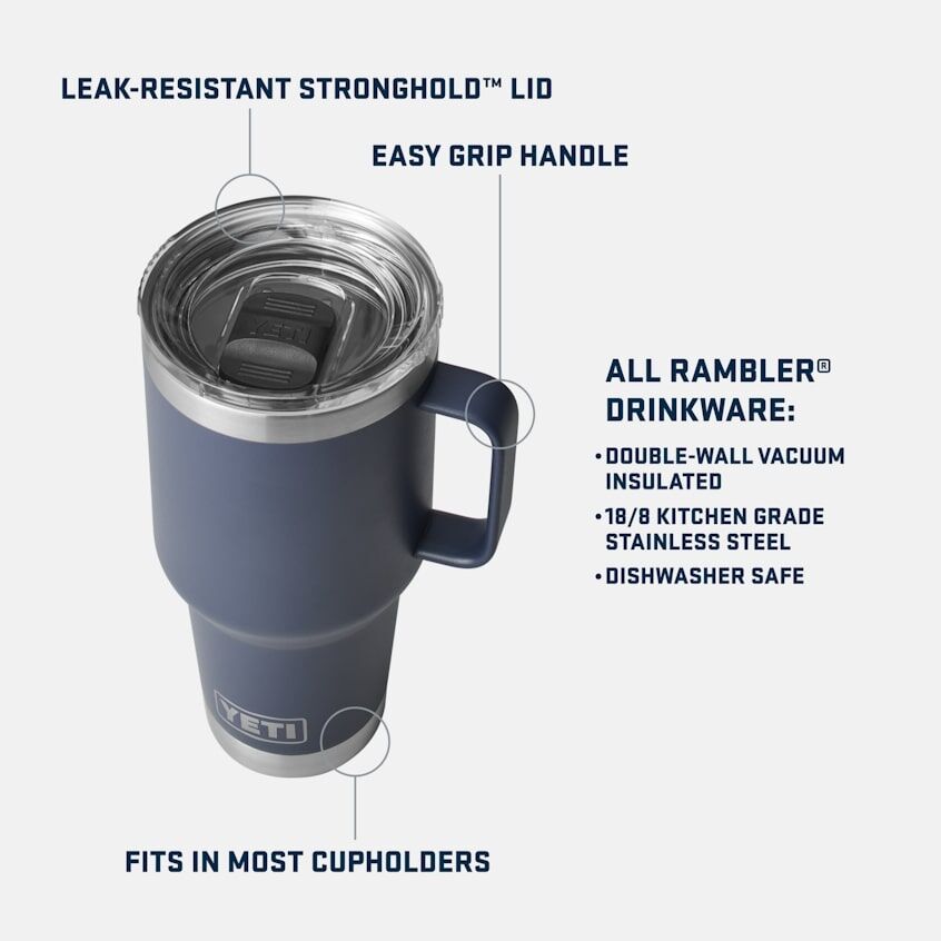 Yeti Travel Mug with Stronghold Lid, 30-Oz