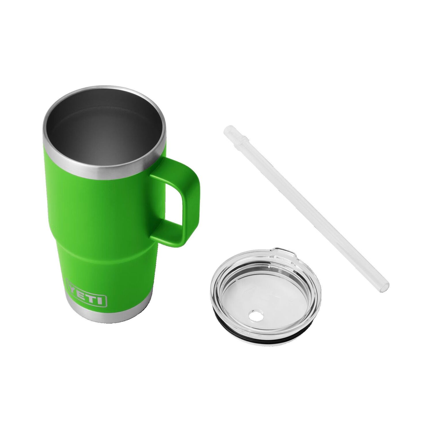 Yeti Green Rambler Straw Mug with Straw Lid, 25-Oz