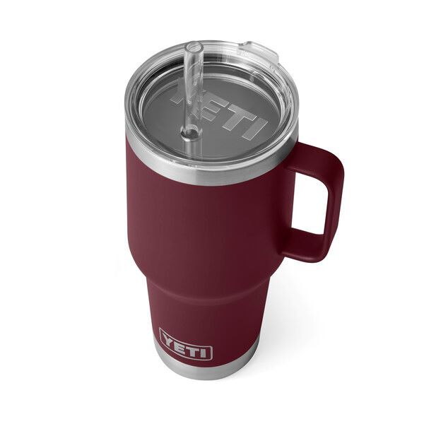 Yeti Rambler Mug with Straw Lid Wild Vine Red, 35-Oz