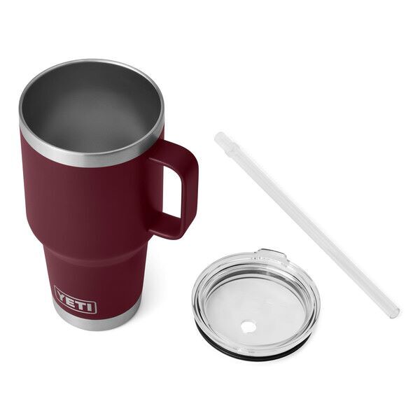 Yeti Rambler Mug with Straw Lid Wild Vine Red, 35-Oz