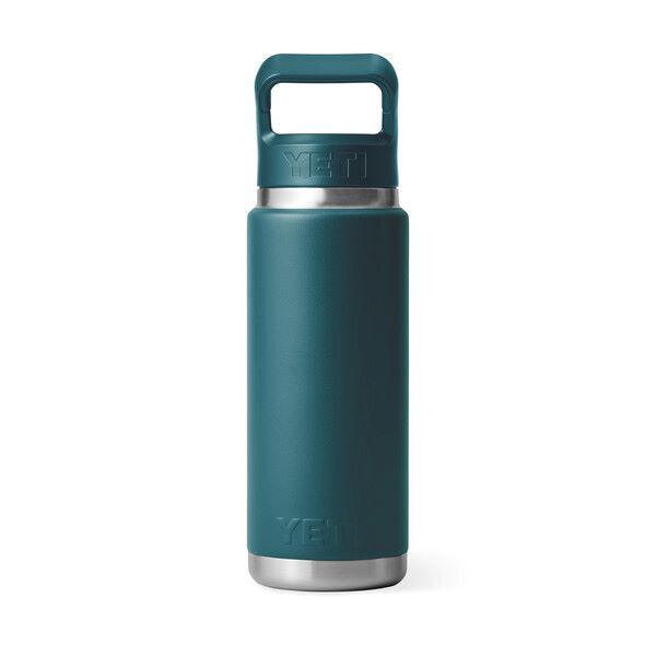 Yeti Rambler Water Bottle with Straw Cap Agave Teal, 26-Oz