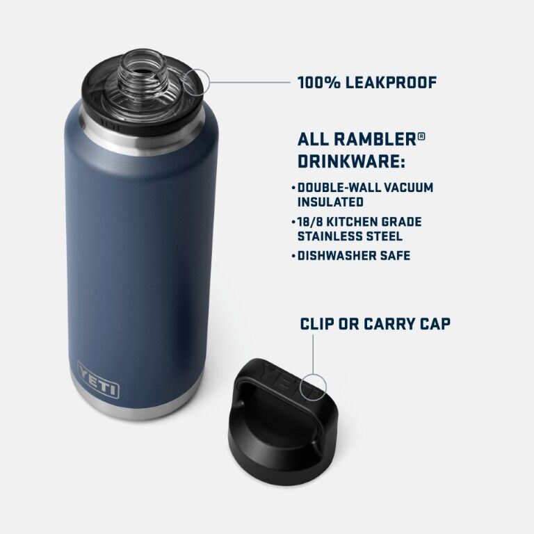 Yeti Coolers Rambler White Water Bottle With Chug Cap, 46-Oz