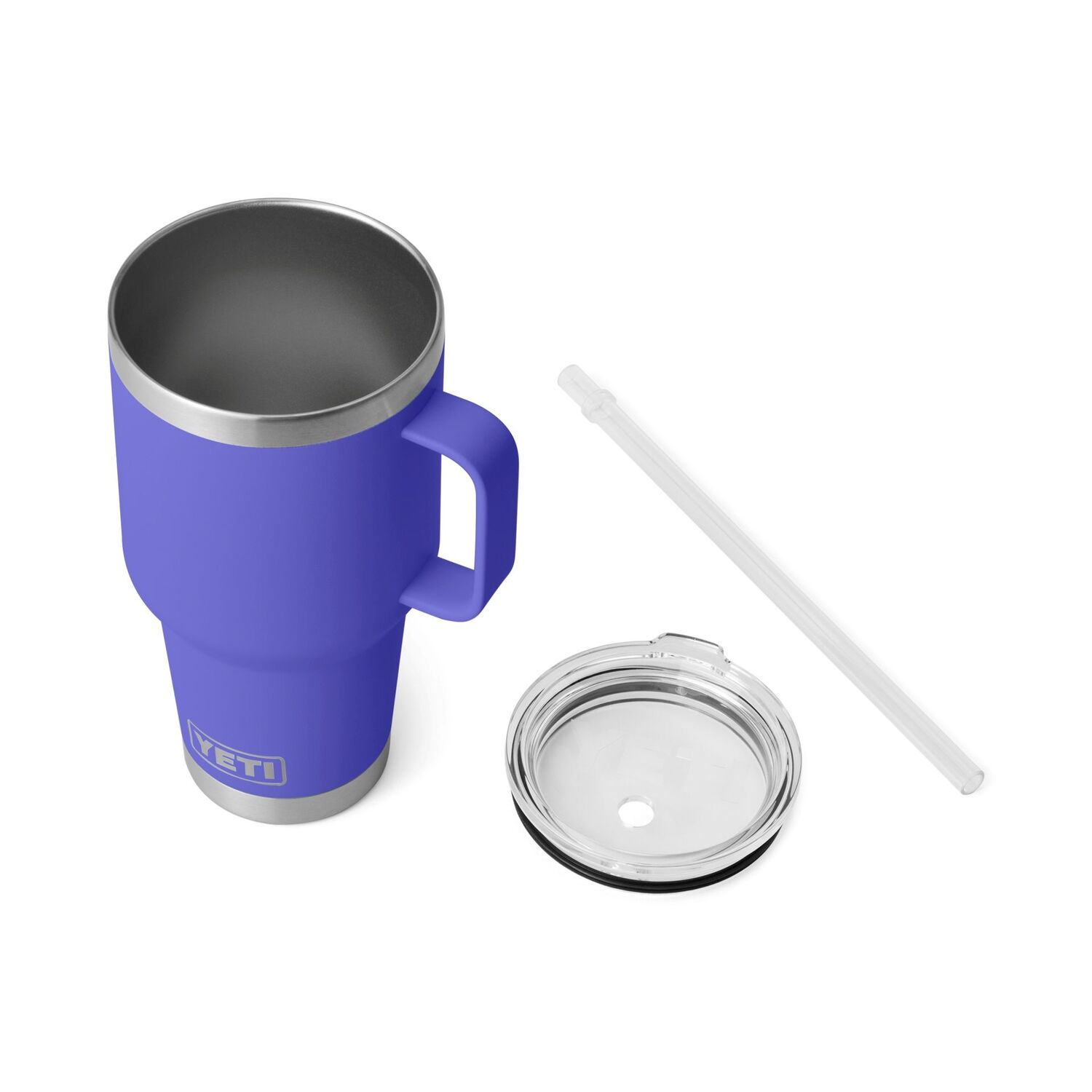 Yeti Rambler Ultramarine Violet Straw Mug with Straw Lid, 35-Oz
