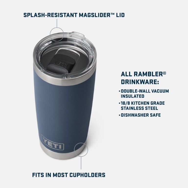Yeti Coolers Rambler Moon Dust Tumbler With Magslider Lid, 20-Oz