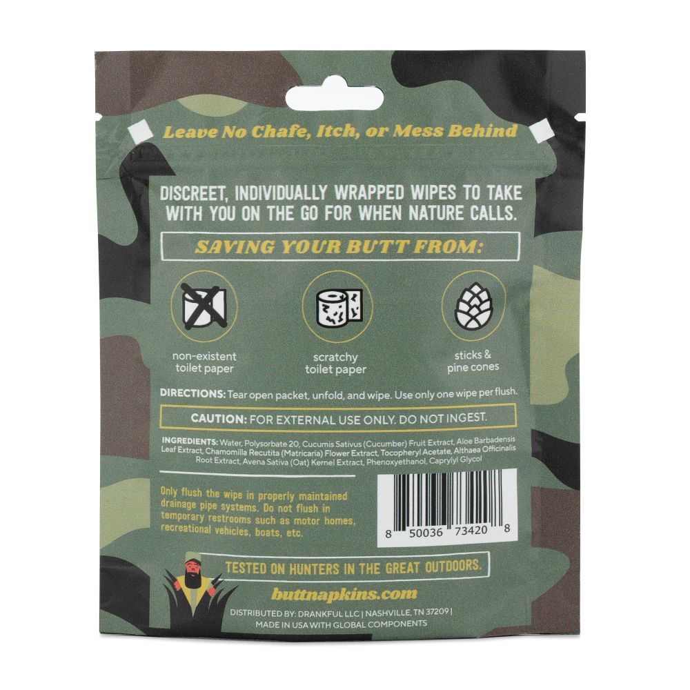 Butt Napkins Hunting Butt Napkins, 5-Pk