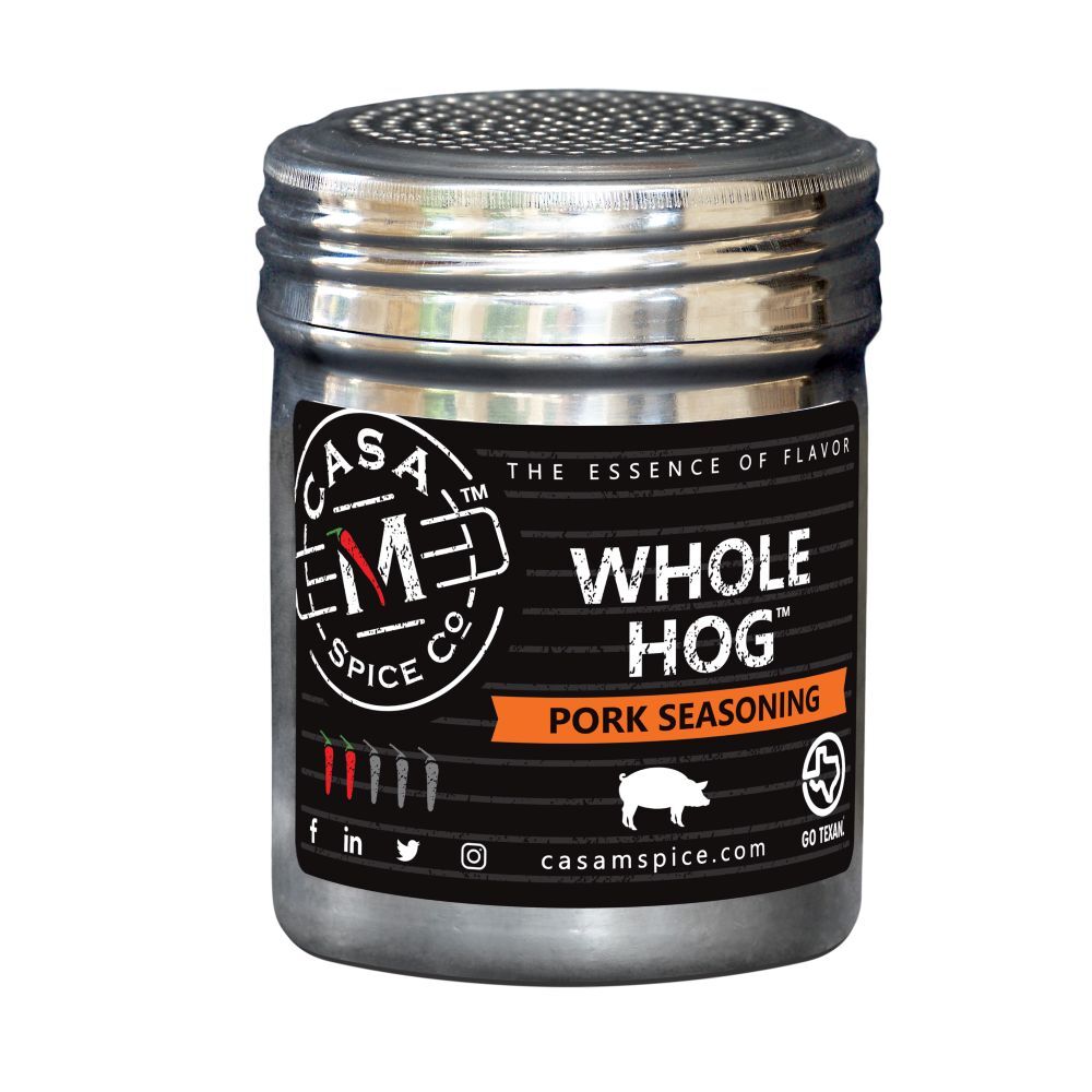 Casa M Spice Co Whole Hog Pork Seasoning Stainless Shaker