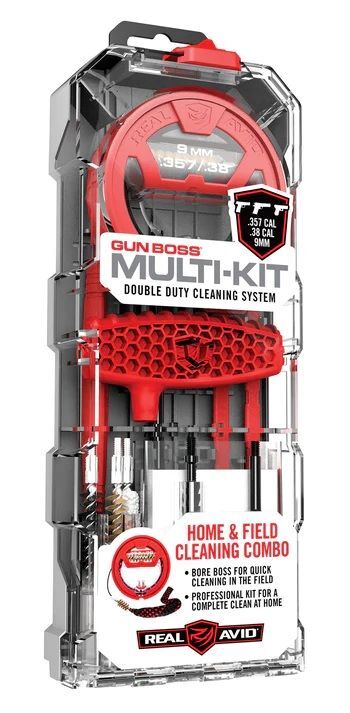 Real Avid Gun Boss .357/.38/9mm Handgun Cleaning Multi-Kit