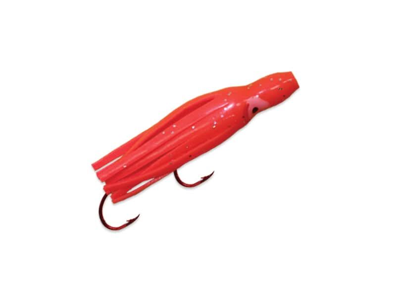 Mack's Lure Pee Wee Hoochie Hot Pink Glow, 2-In