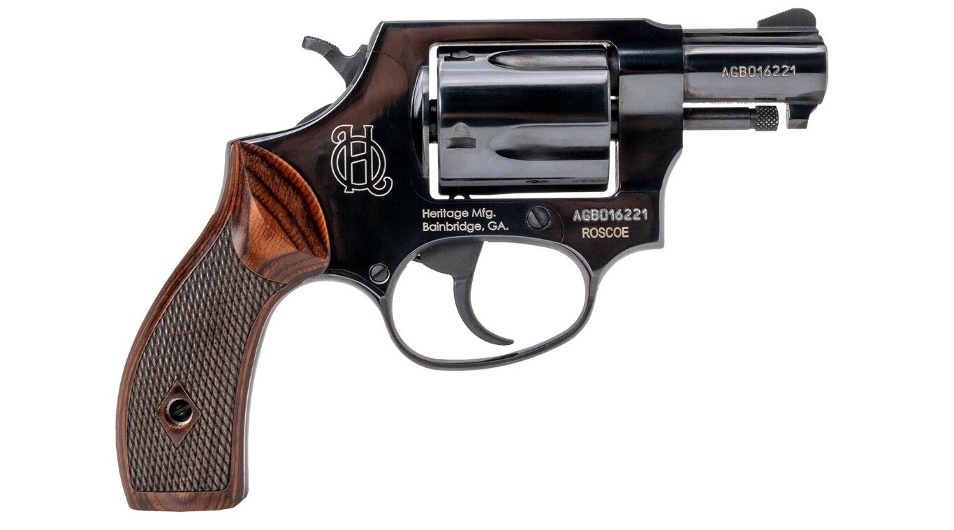 Heritage Roscoe 38 Special +P 2-In Wood Grip Revolver, 5-Rd