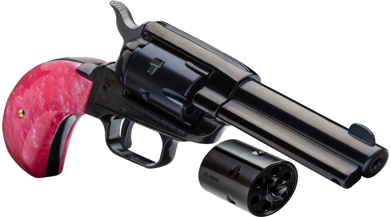Heritage Rough Rider Pink Pearl .22 LR / .22 WMR 3.5-In Birdhead Revolver, 6-Rd