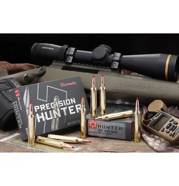 Hornady Precision Hunter .300 Win Mag, 178 Grain ELD-X Rifle Ammo, 20-Rd