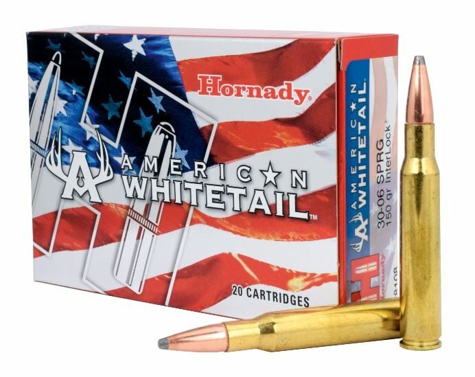 Hornady .30-06 Springfield, 150 Grain, Interlock American Whitetail Ammunition - 20 Rounds