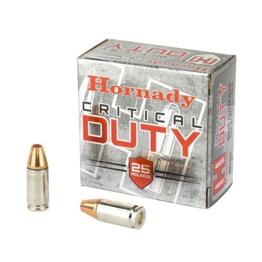 Hornady Critical Duty 9mm +P, 124 Grain FlexLock, 25-Rd