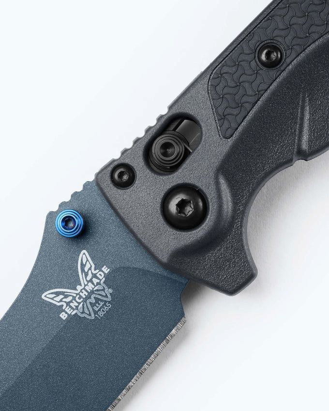 Benchmade Mini Adira Tempest Gray Drop-Point Folding Knife