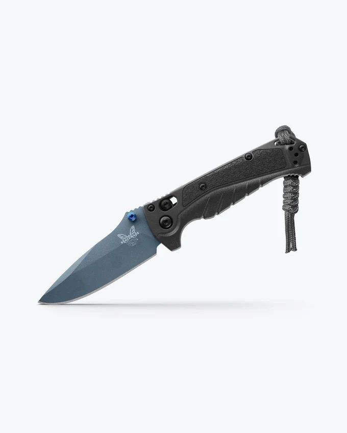 Benchmade Mini Adira Tempest Gray Drop-Point Folding Knife