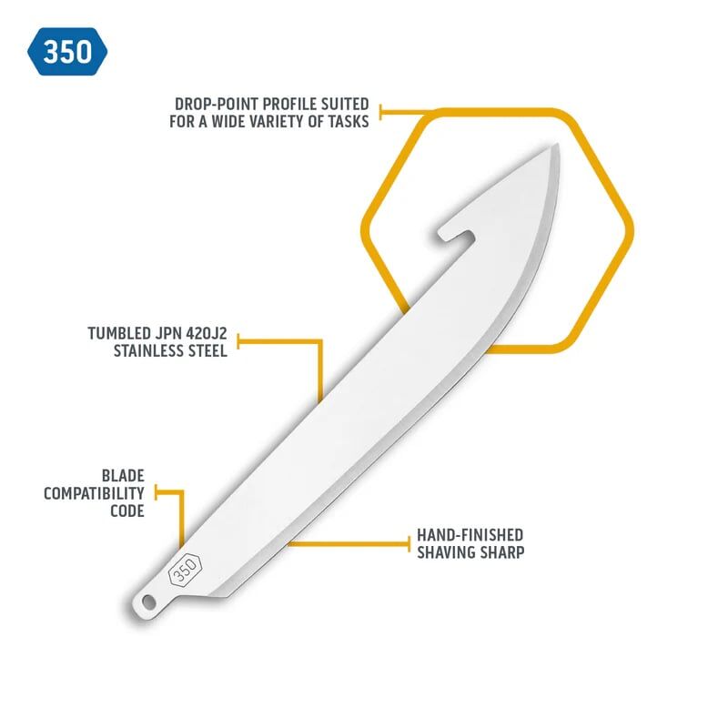Outdoor Range 3.5-In Drop Point Blades, 24-Pk