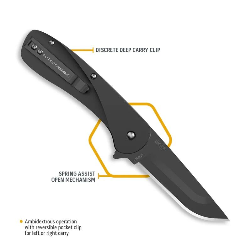 Outdoor Edge Silver Razor VX1 Day Carry Pocket Knife With Replaceable Blade