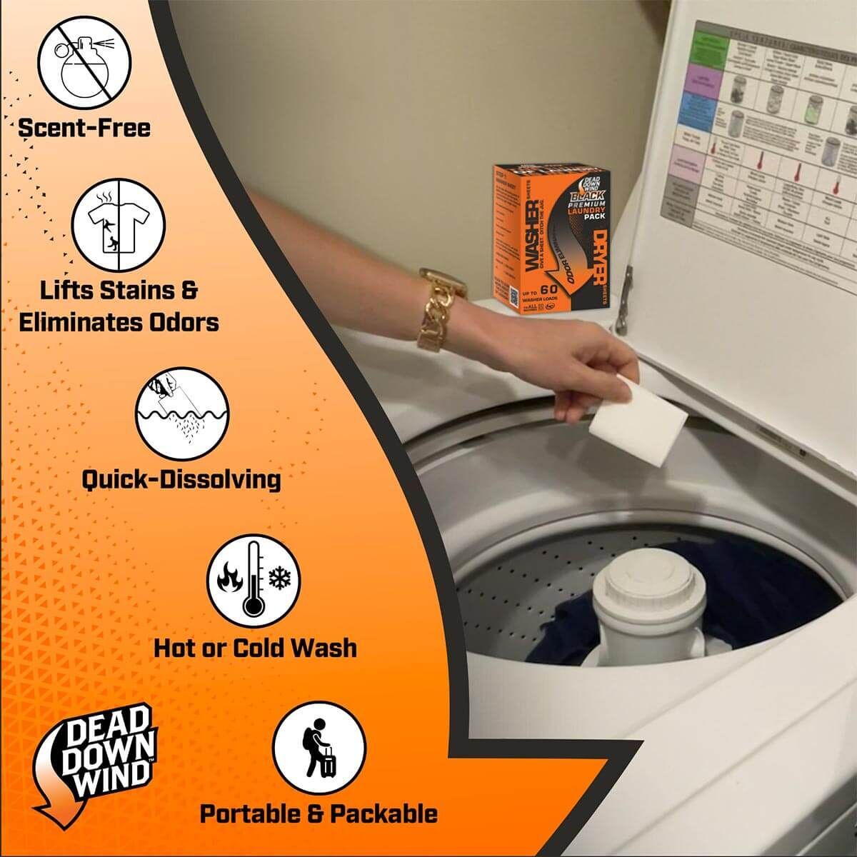 Dead Down Wind Black Premium Laundry Detergent Sheet / Dryer Sheet Combo, 40-Pk