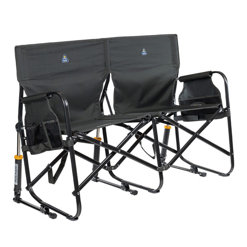 GCI Outdoor Charcoal Tandem Rocker Folding Chair