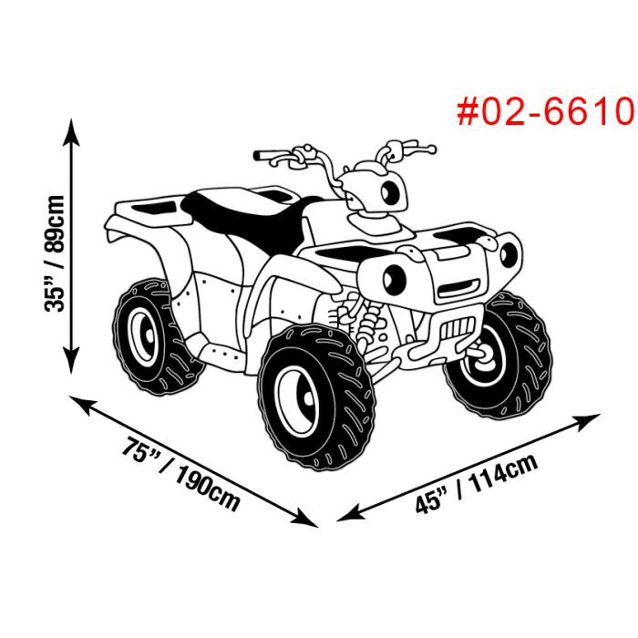 Raider GT Series Large ATV Cover, 75 X 45 X 35-In