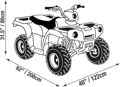 Raider Premium Large Heavy-Duty DT-Series ATV Storage Cover, 82 X 48 X 31.5-In