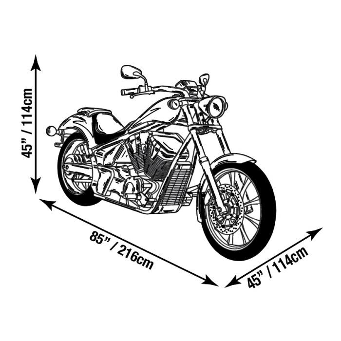Raider DT Series Heavy-Duty Trailerable Large Motorcycle Cover, 85 X 45 X 45-In