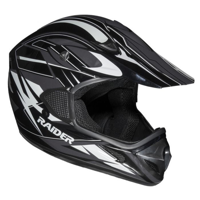 Raider RX1 Adult MX Off-Road Black/Silver Helmet