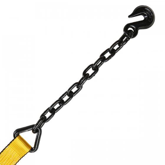 DEWALT Heavy Duty Ratchet Strap with Chain/Hooks, 2-In X 30-Ft