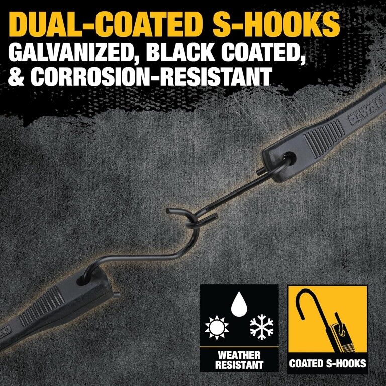 DeWalt Rubber Tarp Straps, 15-In, 10-Pk