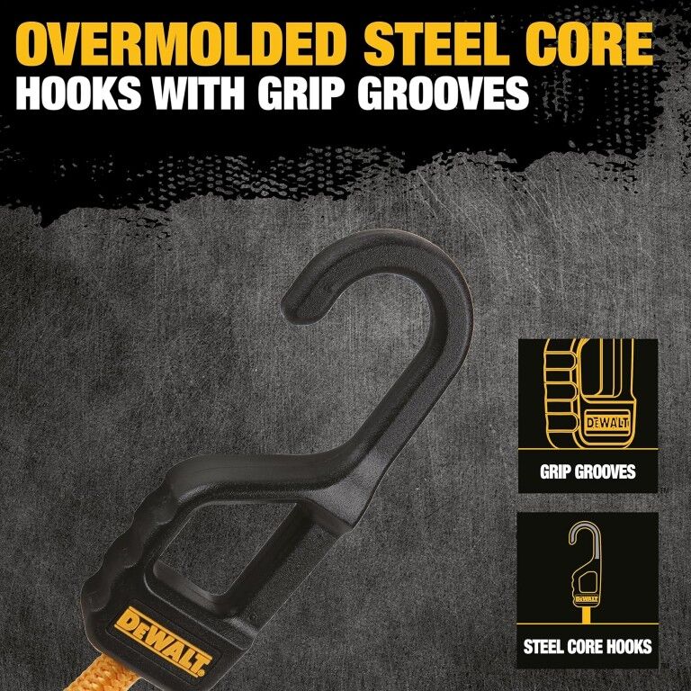 DeWalt Heavy Duty Bungee Cords, 24-In, 4-Pk