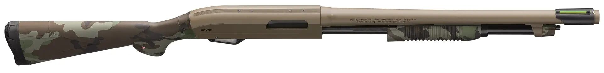 Winchester SXP Defender 12 Gauge 18"Woodland Camo FDE Pump Action Shotgun, 5-Rd