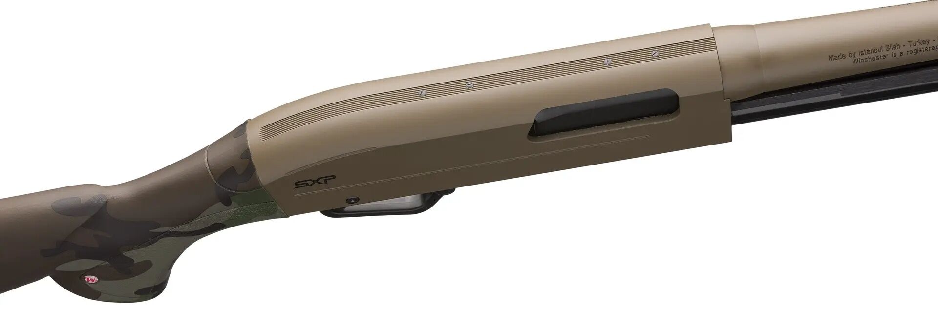 Winchester SXP Defender 12 Gauge 18"Woodland Camo FDE Pump Action Shotgun, 5-Rd