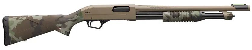Winchester SXP Defender Woodland 12 Gauge 18" FDE & Camo Pump-Action Shotgun, 5-Rd