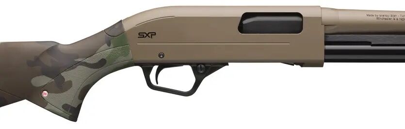 Winchester SXP Defender Woodland 12 Gauge 18" FDE & Camo Pump-Action Shotgun, 5-Rd