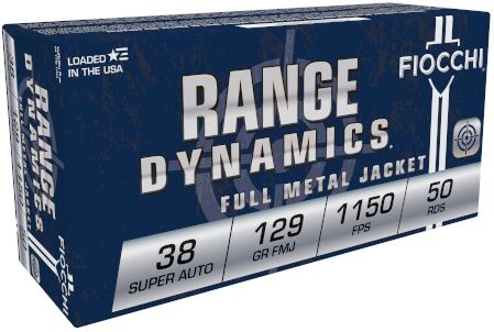 Fiocchi Range Dynamics .38 Special, 130 Grain Full Metal Jacket Pistol Ammo, 50-Rd