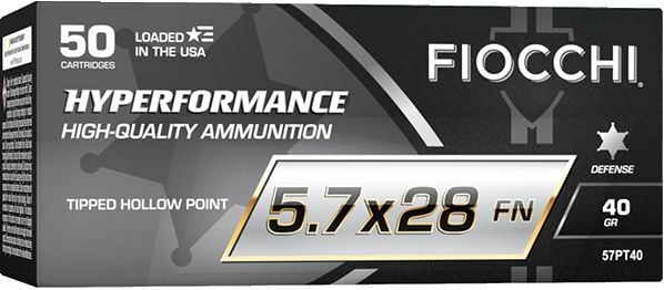 Fiocchi Hyperformance Defense 5.7 FN THP, 40 Grain, 50-Rd