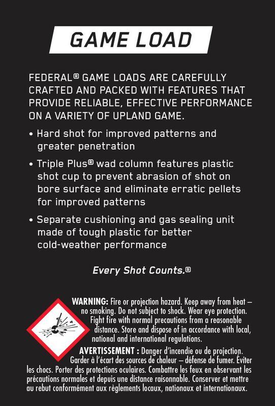 Federal Game Load Upland 20 Gauge 2 3/4" #8 Shot, 7/8-Oz, 25-Rd