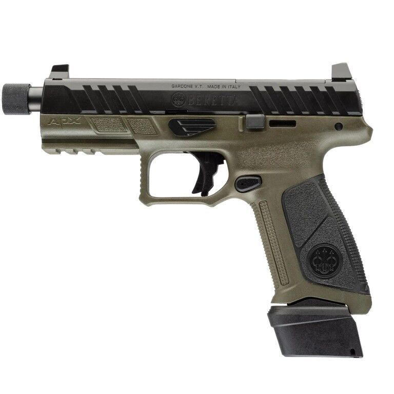 Beretta APX A1 Tactical 9mm Full Size OD Green Optics Ready Pistol, 21-Rd