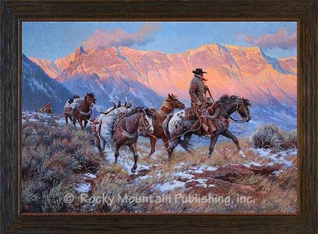 Rocky Mountain Publishing "Rocky Mountain Caravan" Canvas Giclee Print - 7 in X 10 in