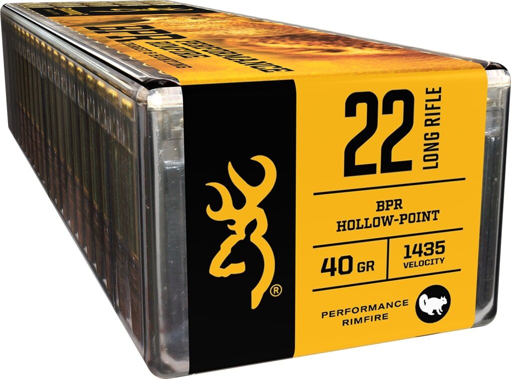 Browning BPR Performance Rimfire .22 LR, 40 Grain Hollow Point Rifle Ammo, 100-Rd