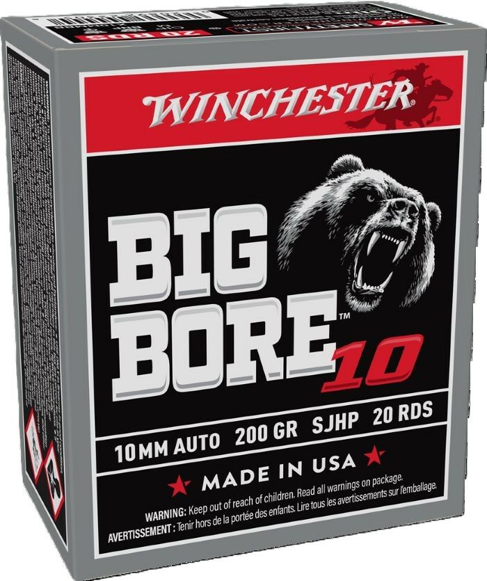 Winchester Big Bore 10mm Auto, 200 Grain Semi-Jacketed Hollow Point Pistol Ammo, 20-Rd