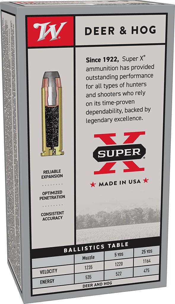 Winchester Super-X .357 Mag, 158 Grain Jacketed Soft Point Pistol Ammo, 50-Rd