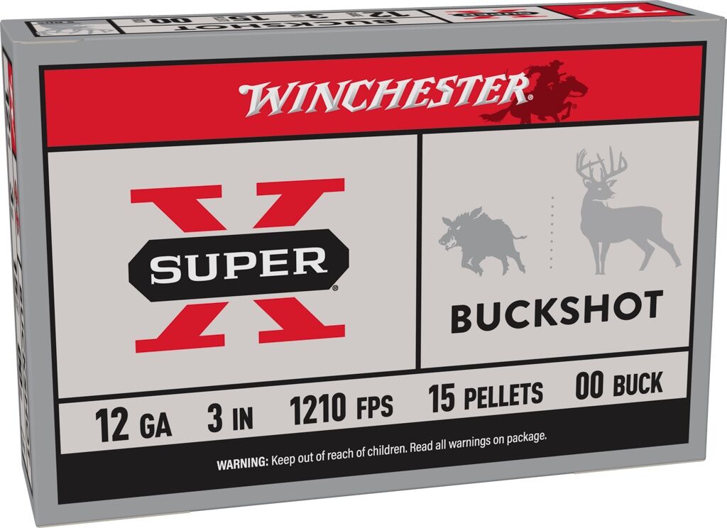 Winchester Super-X 12 Gauge 3" #00 Buckshot, 5-Rd