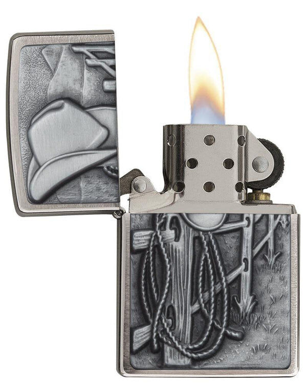 Zippo Resting Cowboy Flip-Top Lighter