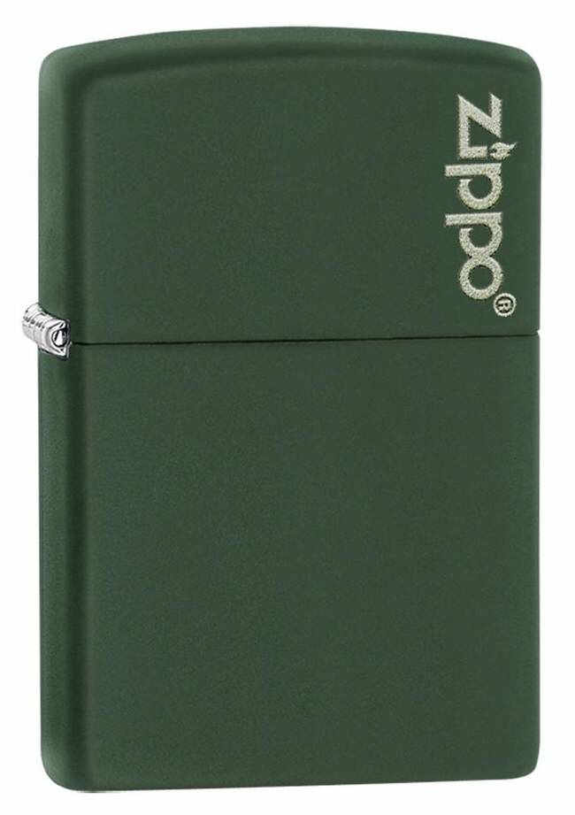 Zippo Classic Logo Lighter - Matte Green