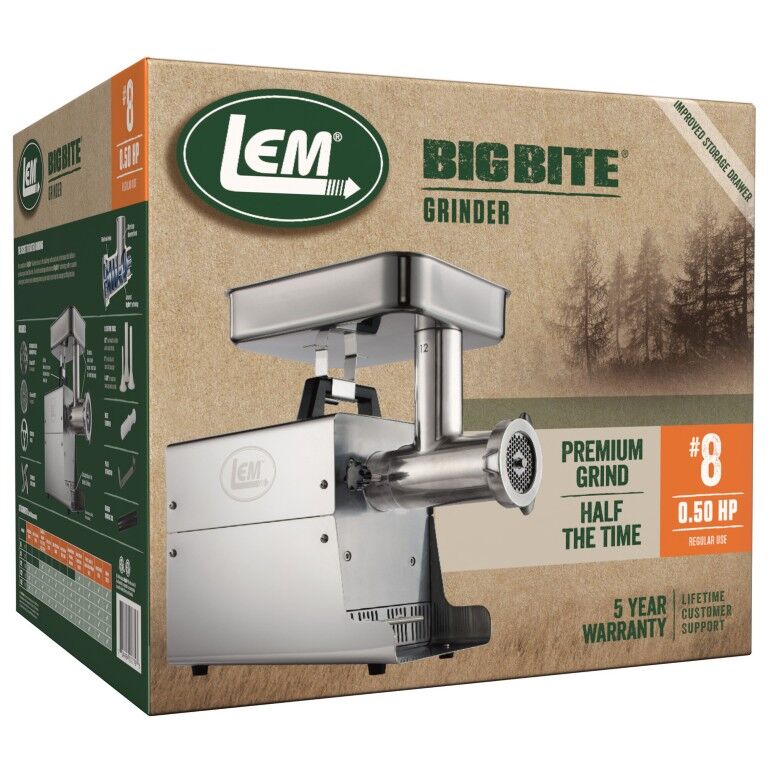 LEM #8 BigBite Meat Grinder, 0.5-HP
